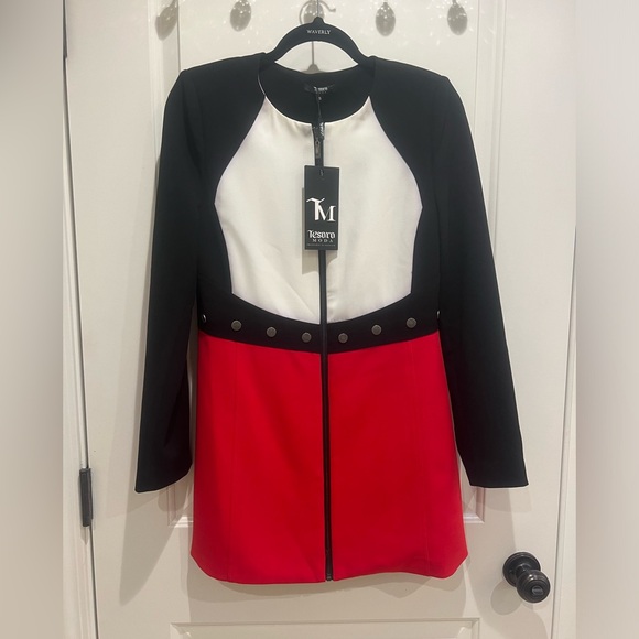 Tesura Moda color block zip up jacket - Picture 1 of 8